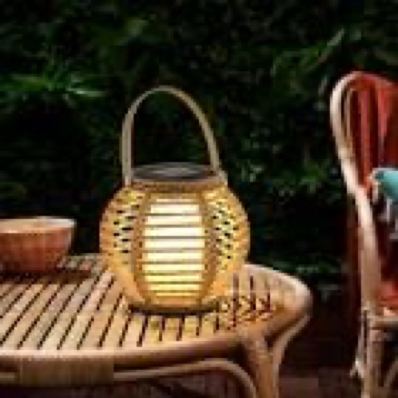 yakii 2 pack solar lantern hanging waterproof outdoor handmade solar lamp with plastic rattan octago