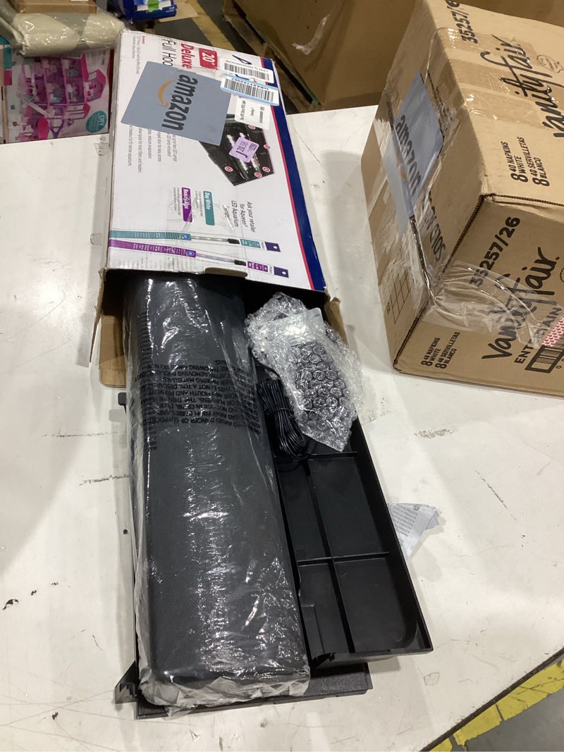 Condition photo showing Good Condition for aqueon led deluxe fish tank aquarium full hood, black, 20 inch