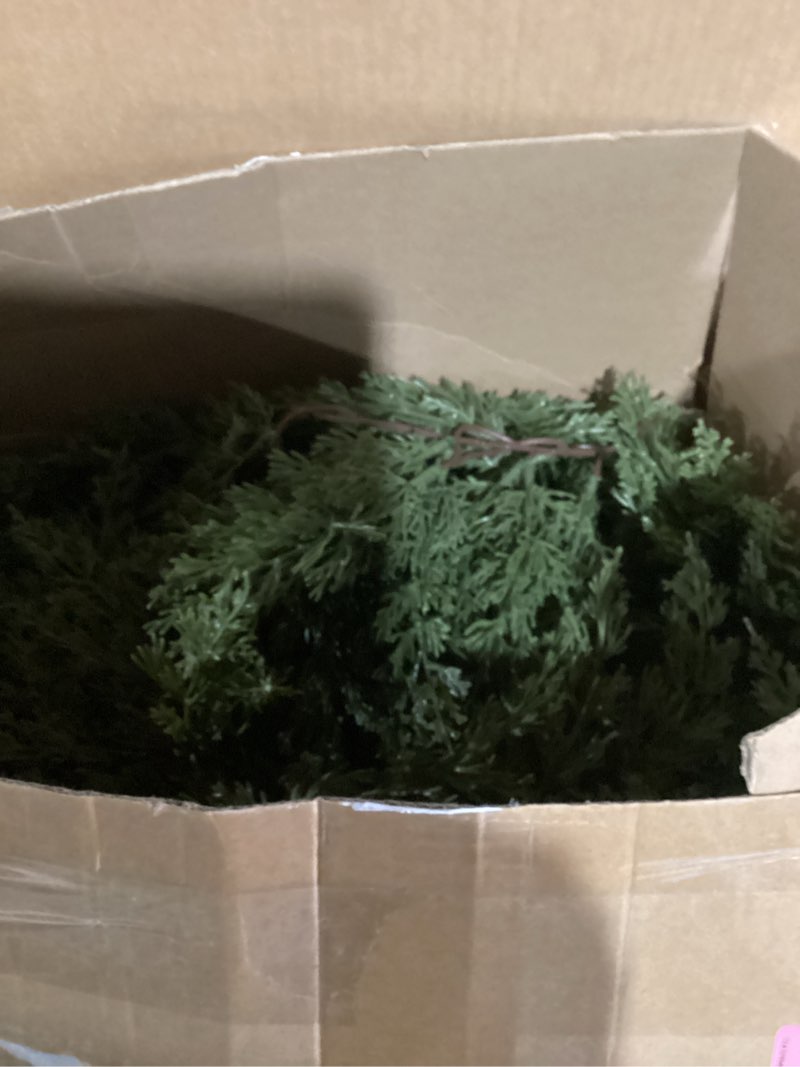 Condition photo showing Good Condition for Jutom 2 Pcs 6 ft Thick Christmas Cedar Garland Artificial Realistic Soft and Flexible Full Faux Green Cedar Pine Garland for Home Indoor Xmas Holiday Mantle Fireplace Party Decoration 2 6 ft