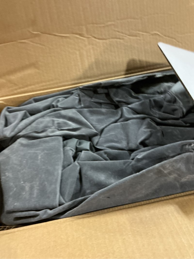 Condition photo showing As Is for Intex Inflatable Pull-Out Sofa: Velvety Surface, 2-in-1 Valve, Cupholder, 46" x 88" x 26" - Blow-Up Couch and Folding Queen Size Air Mattress Bed