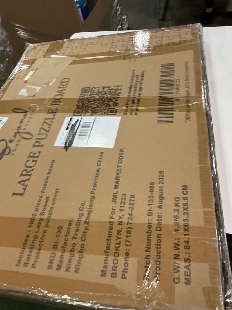 Condition photo showing New/Like New for Beyond Innoventions 1000 Piece Wooden Jigsaw Puzzle Board - 4 Drawers