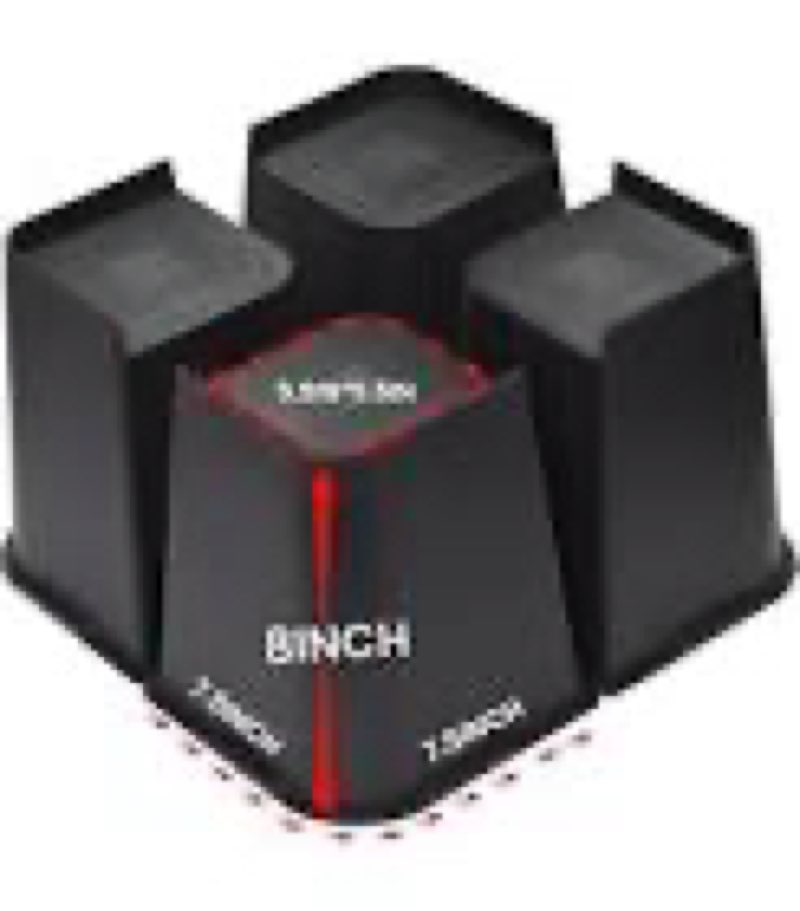 annkut bed risers 8 inch heavy duty, furniture risers for bed desk table sofa couch?oversized bed lifts risers, support up to 5000 lbs(4 pack black) black 4 pack 8 inch