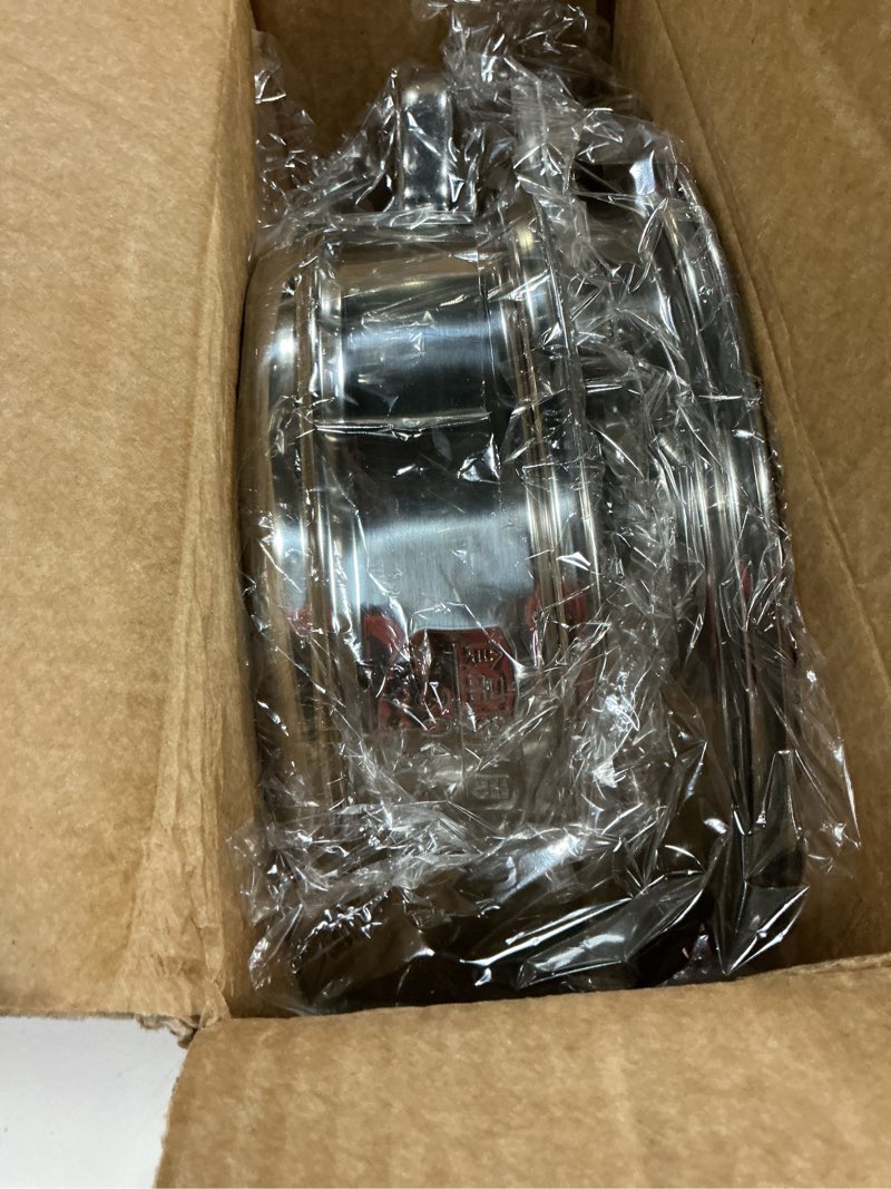 Condition photo showing New/Like New for Steamer for Cooking, 5.0 Quarts Stainless Steel Steamer Pot, 2-Tier Food Steam Pots with Lid for Cooking Vegetables, Seafood, Soups, Stews and Pasta, 11 x 6.1 inch 11" - 2 tier