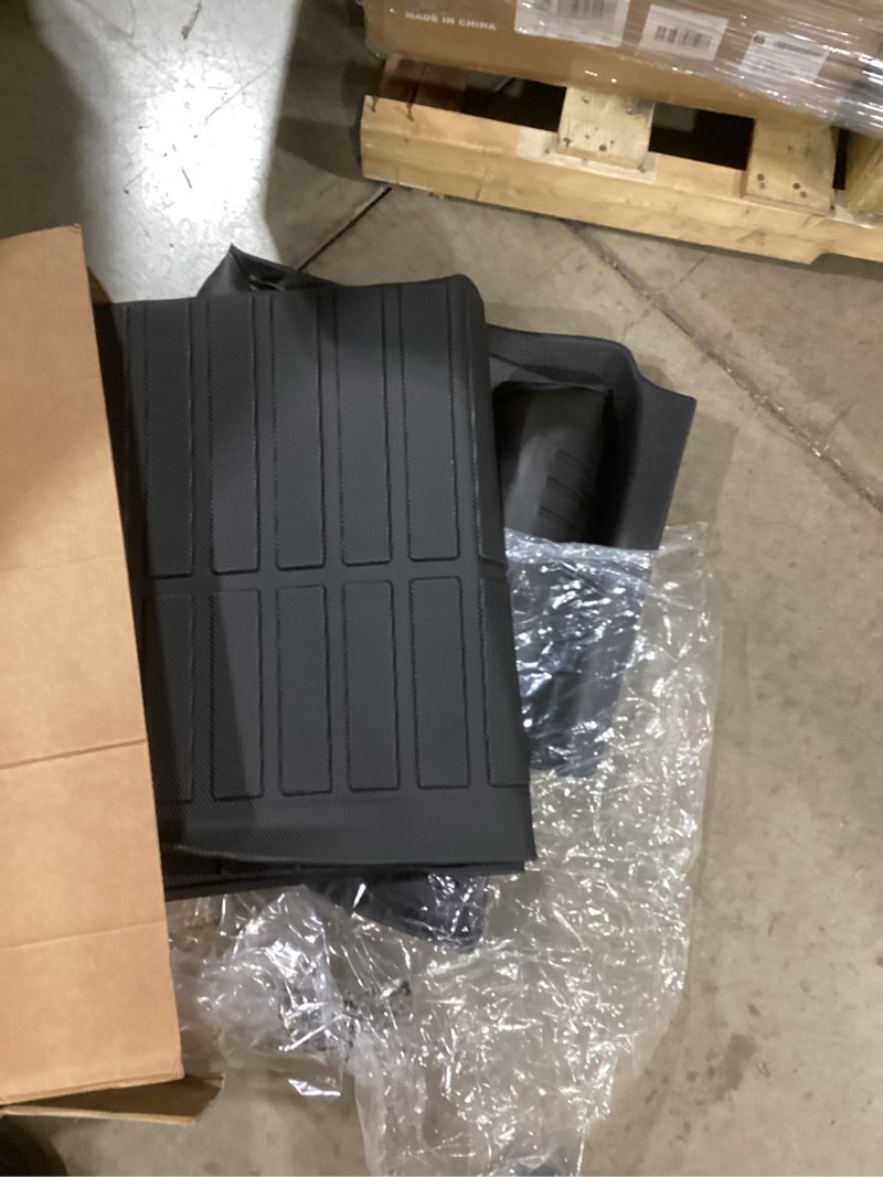 Condition photo showing Good Condition for for Ford Mustang Floor Mats 2015-2025 2026 Convertible/Coupe/GT/EcoBoost Models (Not for Mach-E), TPE Automotive All Weather Custom Car Floor Mat Trunk Cargo Liner Accessories Black 1)For Ford Mustang 2015-2026 Full Set