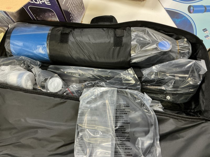 Condition photo showing Good Condition for Hawkko Telescope for Adults & Kids, 80mm Aperture 600mm High Powered Telescope for Astronomy Beginners - Refractor Telescopes with AZ Tripod, Phone Adapter and Portable Bag for Moon Observation