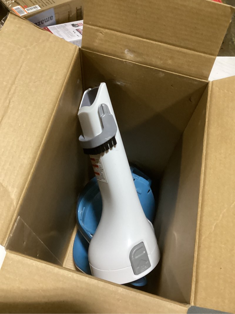 Condition photo showing As Is for black+decker dustbuster handheld vacuum, cordless car vacuum portable 12v, with rotating and extendable nozzle (hhvi320jr02)