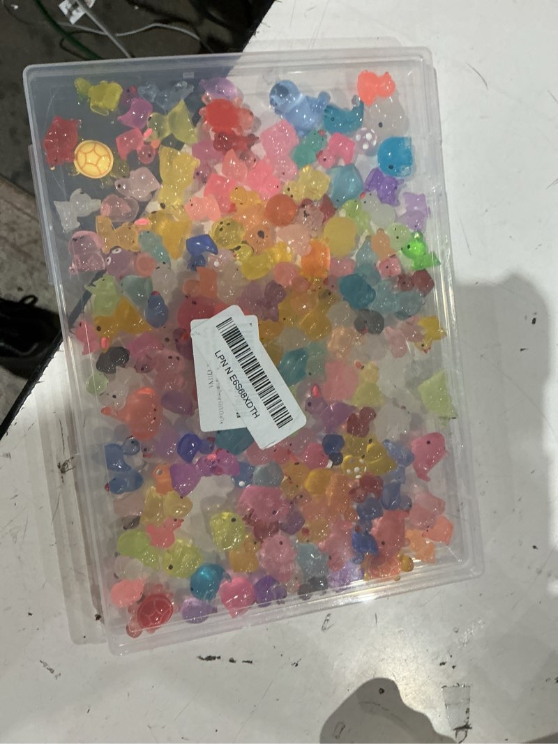 Condition photo showing Good Condition for 180pcs luminous mini resin animals colorful tiny small little glow in the dark mini resin figures to
