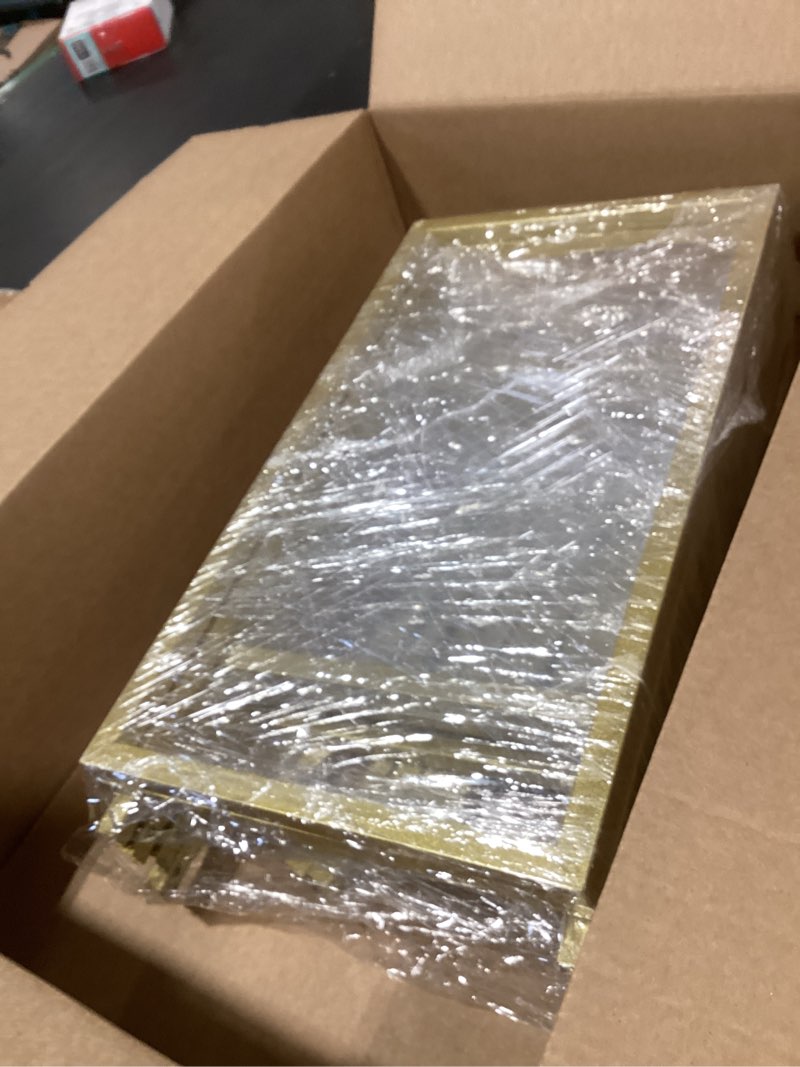 Condition photo showing As Is for U-Shaped Metal Arched Flower Rack Perfect for Wedding Decorations and Celebrations 7.2 x 4.2 FT Wedding Arch Frame for Birthdays, Parties, and More (Gold)