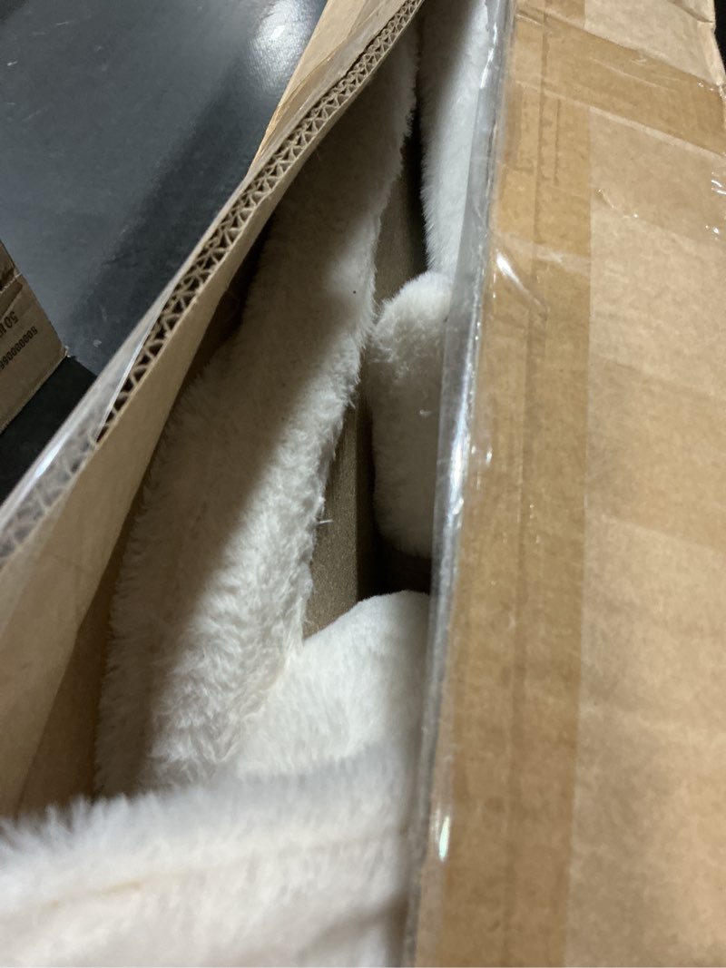 Condition photo showing As Is for Real Wood Modern Cat Tower, Climbing Tower Cats Tree with Scratching Post and Ball, Cat Furniture with Flower Bed for 37.5" Tall, Branch Luxury Condo for Indoor Wood Cats Large Adult Tree, Warm White