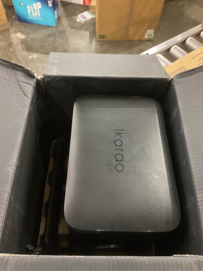 Condition photo showing As Is for Ikarao Karaoke Machine for Adults, with Lyrics Display Screen, 32GB Karaoke Tablet, 2 Wireless Microphones, Karaoke Speaker with Autotune EQ, Connect TV, Portable Karaoke System for Home Outdoor Party Shell S3 with HDMI