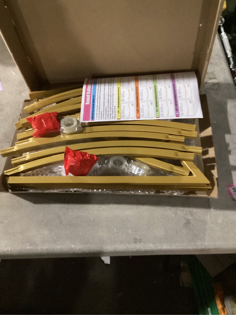 Condition photo showing Good Condition for Fomcet 5FT Wedding Arch Gold Metal Round Backdrop Stand Circle Balloon Arch Frame Wedding Arches for Ceremony Birthday Party Baby Shower Anniversary Graduation Decoration 5FT Gold