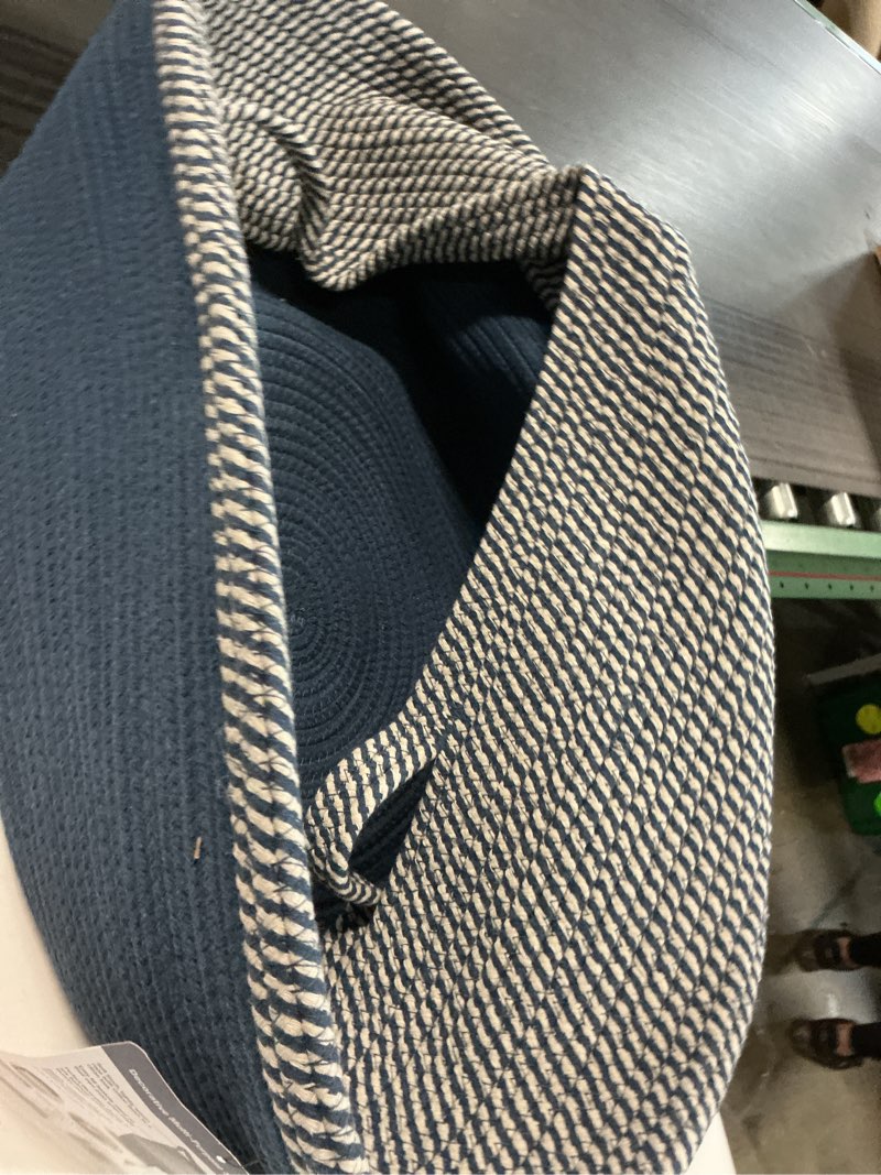 Condition photo showing As Is for clevermade xl rope belly basket navy noir
