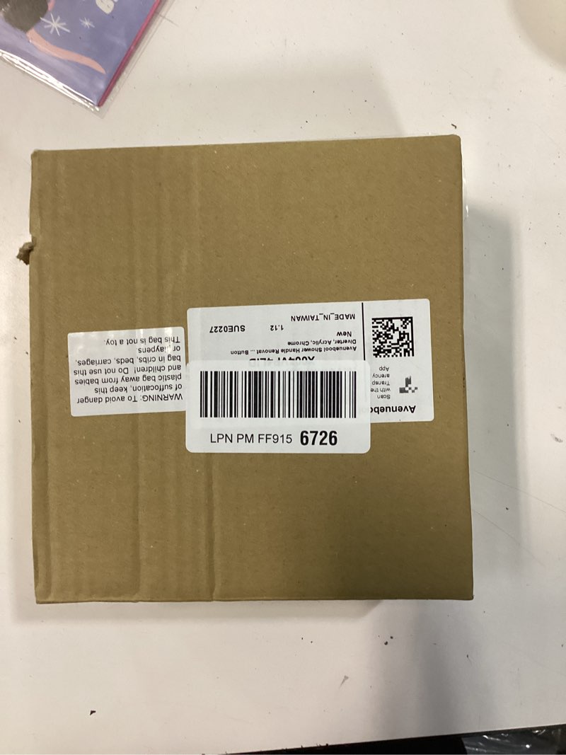 Condition photo showing New/Like New for shower handle renovation repair trim kit compatible with delta rp6046, single handle tub trim kit compatible with delta 600 series shower valve, with push button diverter, acrylic, chrome