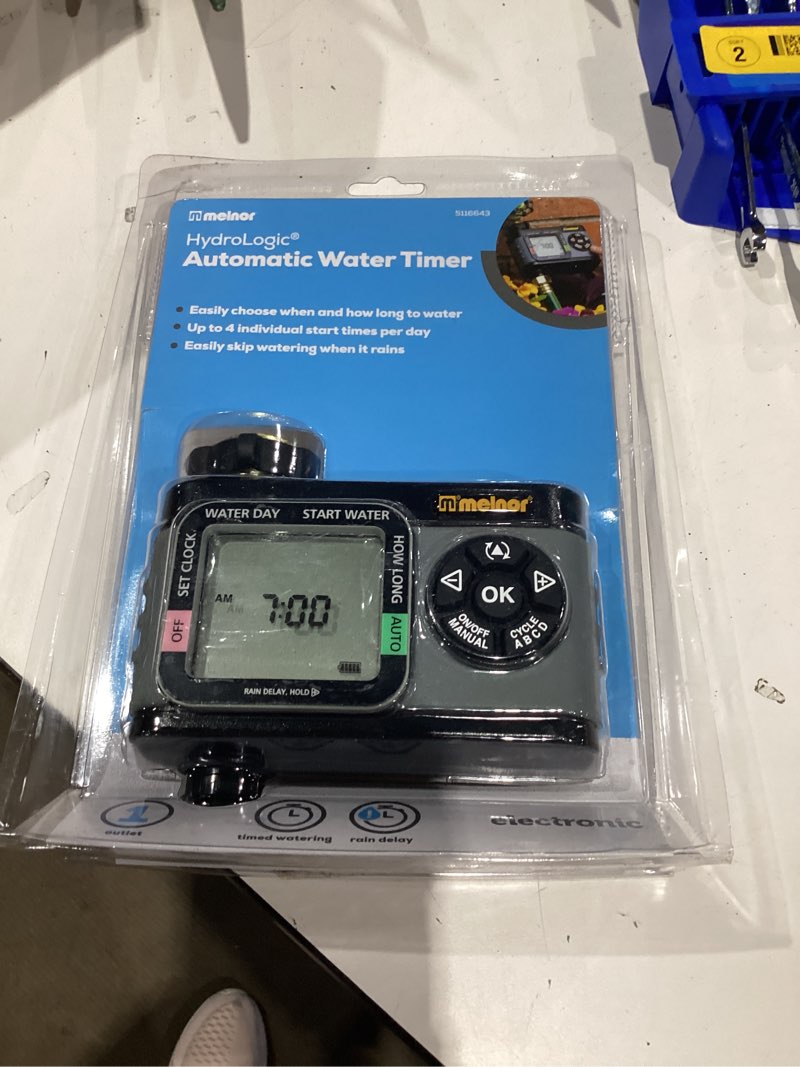 Condition photo showing Good Condition for melnor 1 output port stationary digital hose end timer