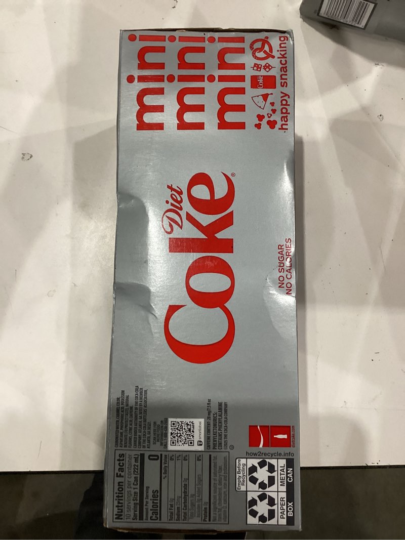 Condition photo showing Good Condition for Diet Coke Diet Cola Soda Fridge Pack  7.5 fl oz Mini Cans  10 Pack