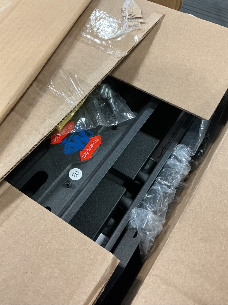 Condition photo showing As Is for monTEK Heavy Duty TV Wall Mount for 37-90 Inch TVs up to 165lbs, 4X Load Tested, 25.1" Extended Full Motion Dual Articulating Arms, Fits 12/16/18/24" Studs, Tool-Free Tilt/Swivel, Max VESA 600x400mm