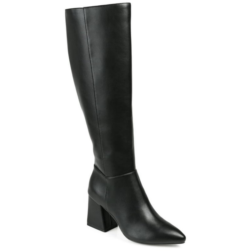 Journee Womens Landree Wide Calf Block Heel Knee High Boots