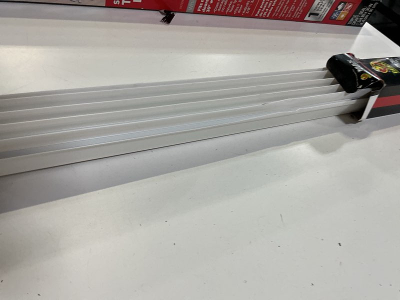 Condition photo showing Good Condition for duck max triple draft 1.75 in. x 36 in. plastic under-door seal, white
