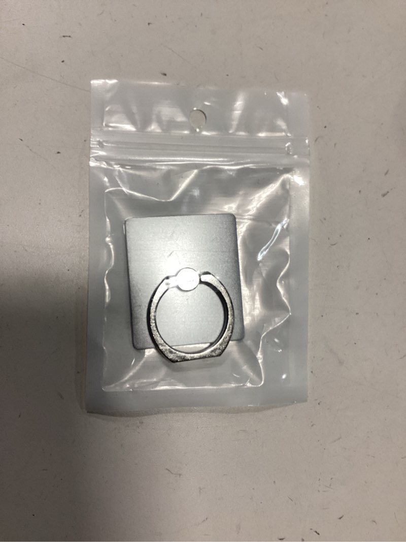 Condition photo showing New/Like New for Phone Ring Holder Stand, Cell Phone Grip Mount, 360 Degree Rotation (Silver)