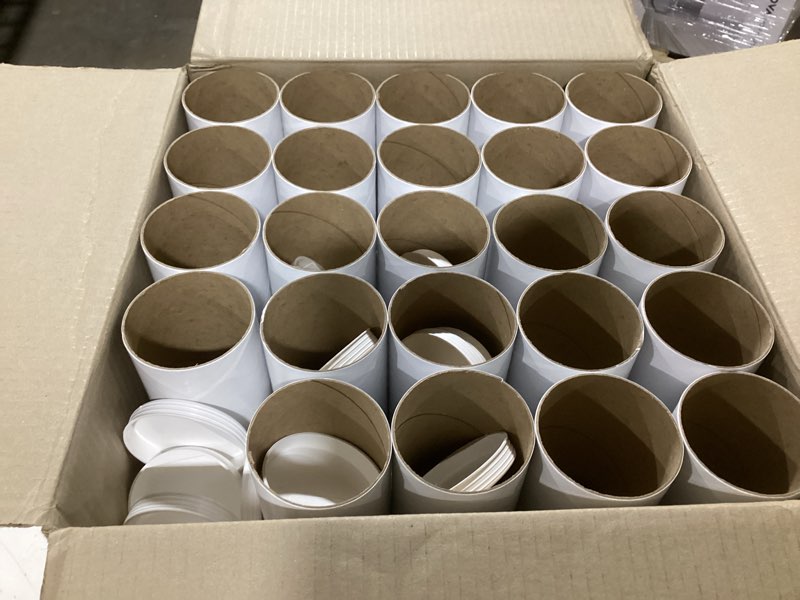 Condition photo showing Good Condition for aviditi cardboard tubes with caps, 15"l x 3"w x 3"h, pack of 24 | poster tube for mailing and storage of blueprints, artwork, crafts, long art holder, 15 inches white