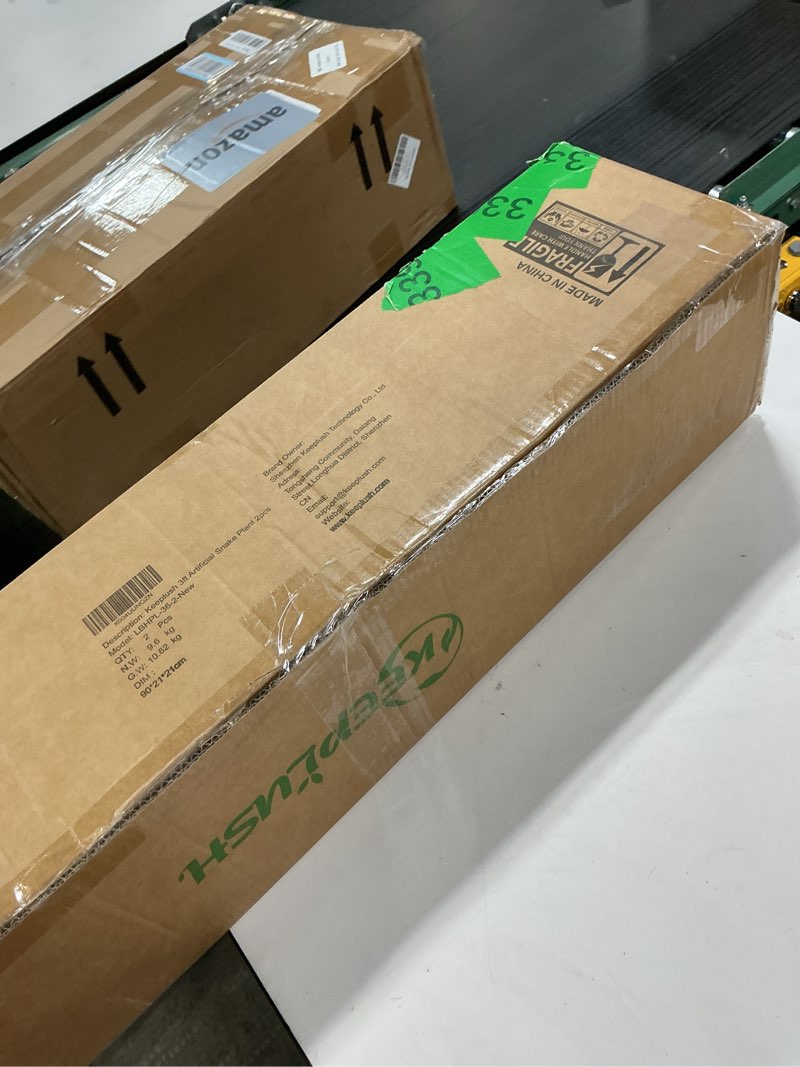 Condition photo showing New/Like New for 3ft Artificial Snake Plant – 36in Faux Sansevieria Plants, Fake Floor Plant for Indoor Outdoor Green 2 Pcs 36''