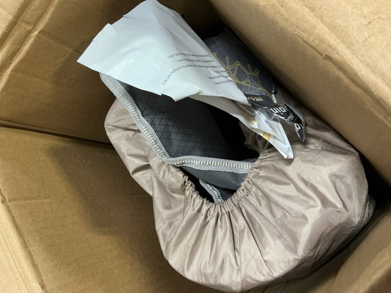 Condition photo showing Good Condition for ZENPETIO Oversized XXL Folding Camping Cot, Heavy Duty Sleeping Cot for Adults with Mattress and Pillow, Portable Cot Bed with Carry Bag for Outdoor Camp Travel Home Guest Office, 78x32x18 Deluxe - 78x32x18" Gray Frame + Black Pad