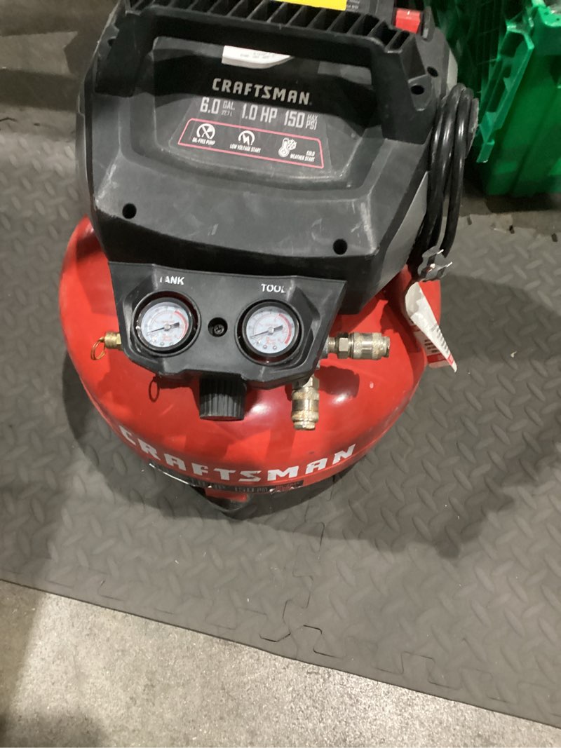 craftsman 6-gallon portable electric 150 psi pancake air compressor