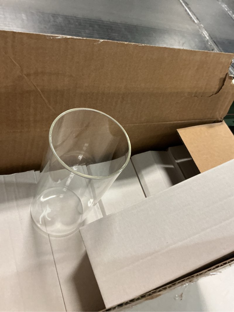 Condition photo showing As Is for Water Glasses Set of 12, 17 oz Tall Drinking Glasses Clear Lightweight Crystal Glass Cups Thin Highball Glassware for Water Juice Beer Drinks Cocktails Whiskey