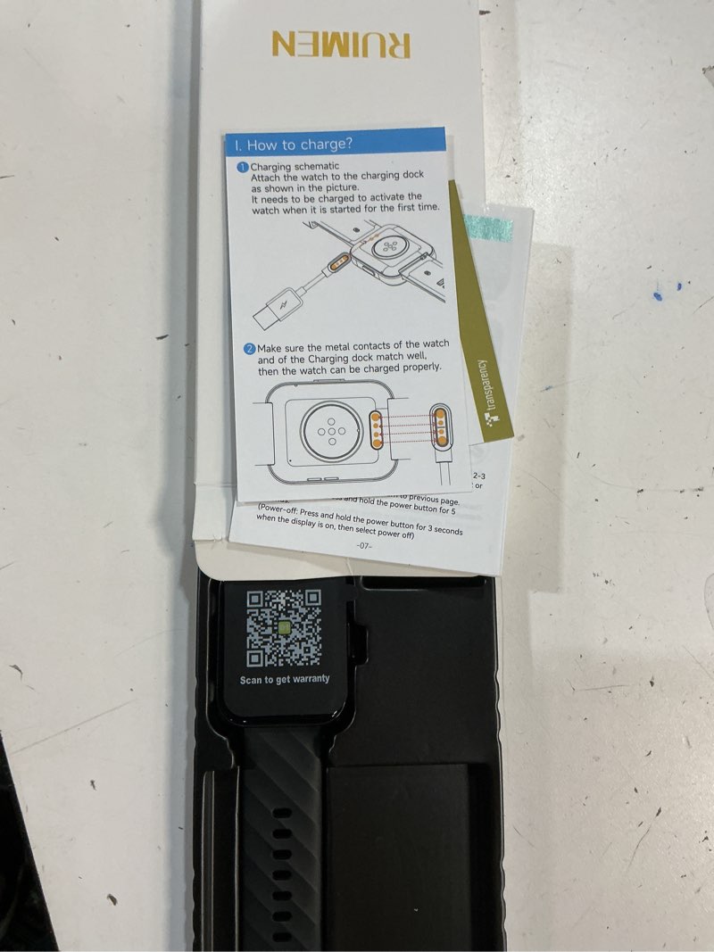 Condition photo showing New/Like New for RUIMEN Smart Watches for Men Women (Answer/Make Calls) Compatible with iPhone/Android Phones, 1.85" HD Screen Fitness Tracker Heart Rate Monitor 100+ Sports Tracker Watch Waterproof (Black)