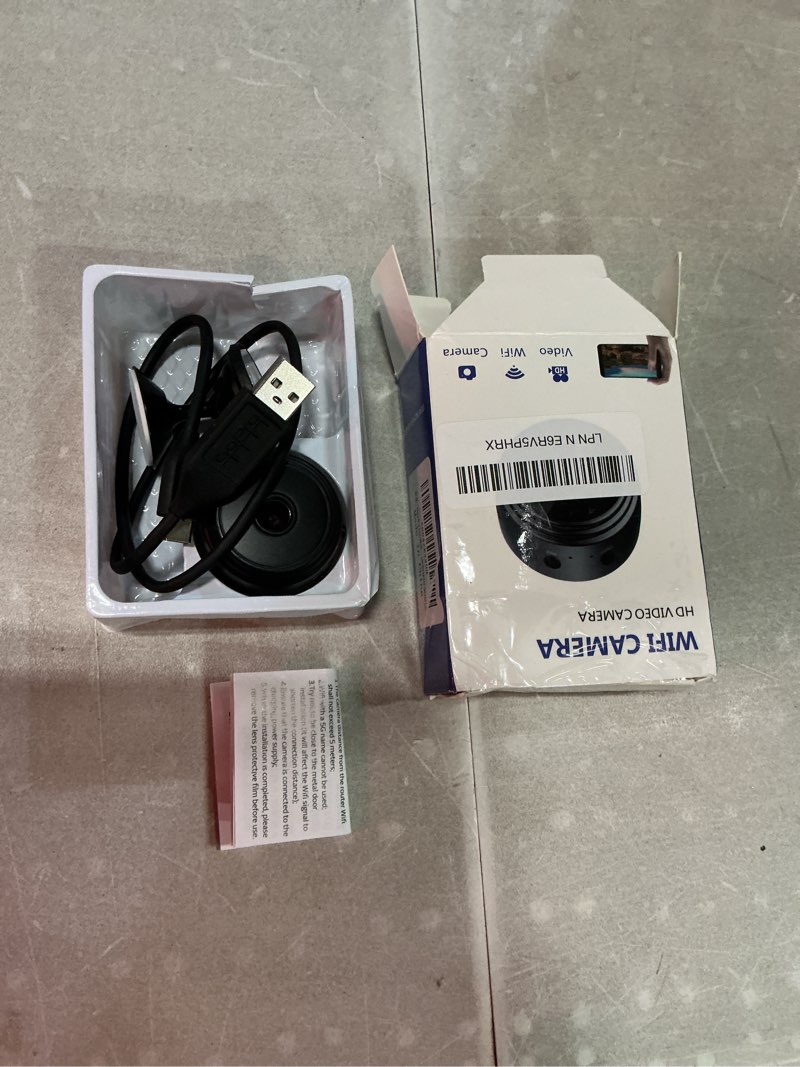 Condition photo showing Good Condition for 1pcs only 0.9 inch hidden camera with audio/video mini small spy home indoor night vision motion detection baby monitor wireless outdoor nanny wifi espias security secret (1, glossy black, mini) glossy black mini 1