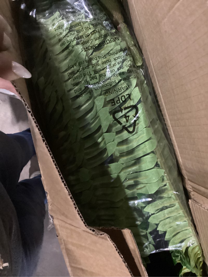 Condition photo showing Good Condition for Artificial Boston Fern Bush- Set of 2 Large Artificial Ferns for Outdoors, 45Inch Large Faux Ferns, Suitable for Office & Living Room Decor, 55Branches for Each Bouquet 45"- 55 Leaves