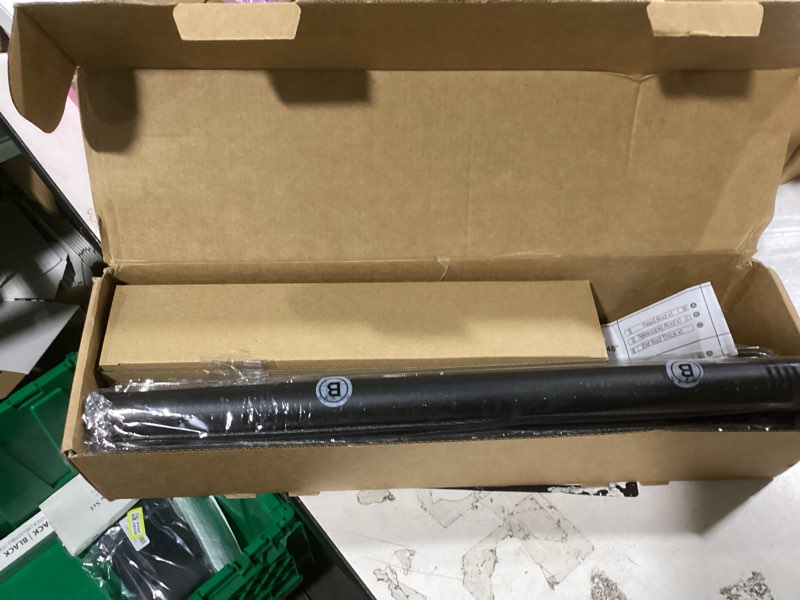 Condition photo showing New/Like New for zeerobee curtain rods for windows 48 to 84, 1 inch industrial wrap around black curtain rod, indoor/outdoor room divider adjustable drapery pole, 48"-86" 48" to 86" black