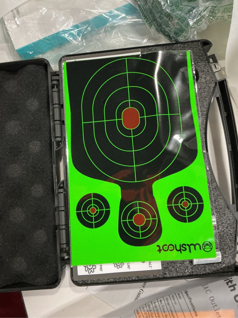 Condition photo showing New/Like New for professional laser bore sight kit multiple caliber,upgraded green bore sighter with 30 adapters button switch perfectly choice for.17 to 12ga rifles pistols, provides powerful support for hunting.