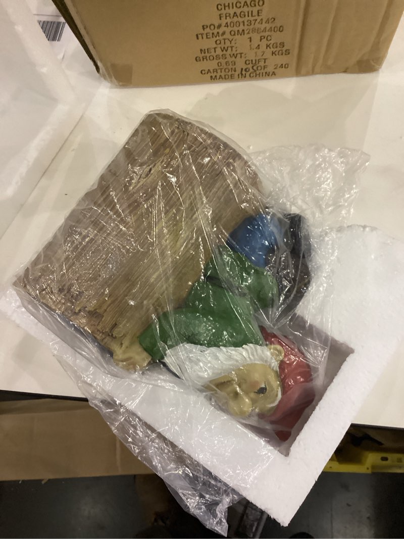 design toscano stormy the gnome gutter guardian downspout statue