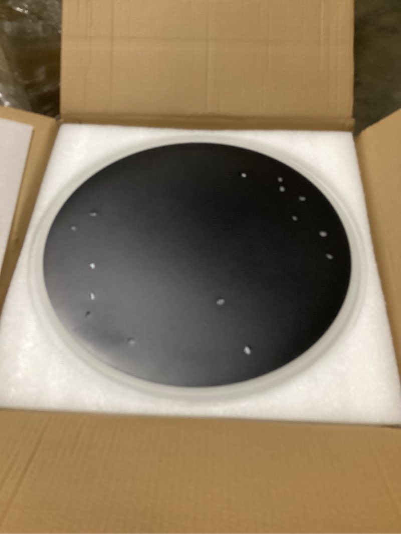 Condition photo showing Good Condition for O'NEELDY Black Flush Mount Ceiling Light Dimmable Dining Room Light Fixture Round 6 Rings Modern LED Ceiling Light with Remote Control 47" Kitchen Lighting Fixture Ceiling Lamp for Living Room,Bedroom Black Ceiling Light, 6-light