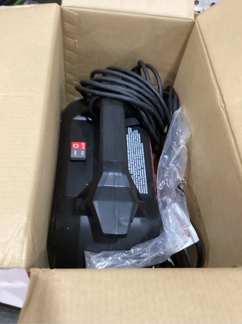 Condition photo showing As Is for craftsman electric pressure washer, cold water, lightweight corded power washer for cars, driveways, patio and garage, powerful 1700-psi, 1.2-gpm, compact, easy to use (cmepw1700)