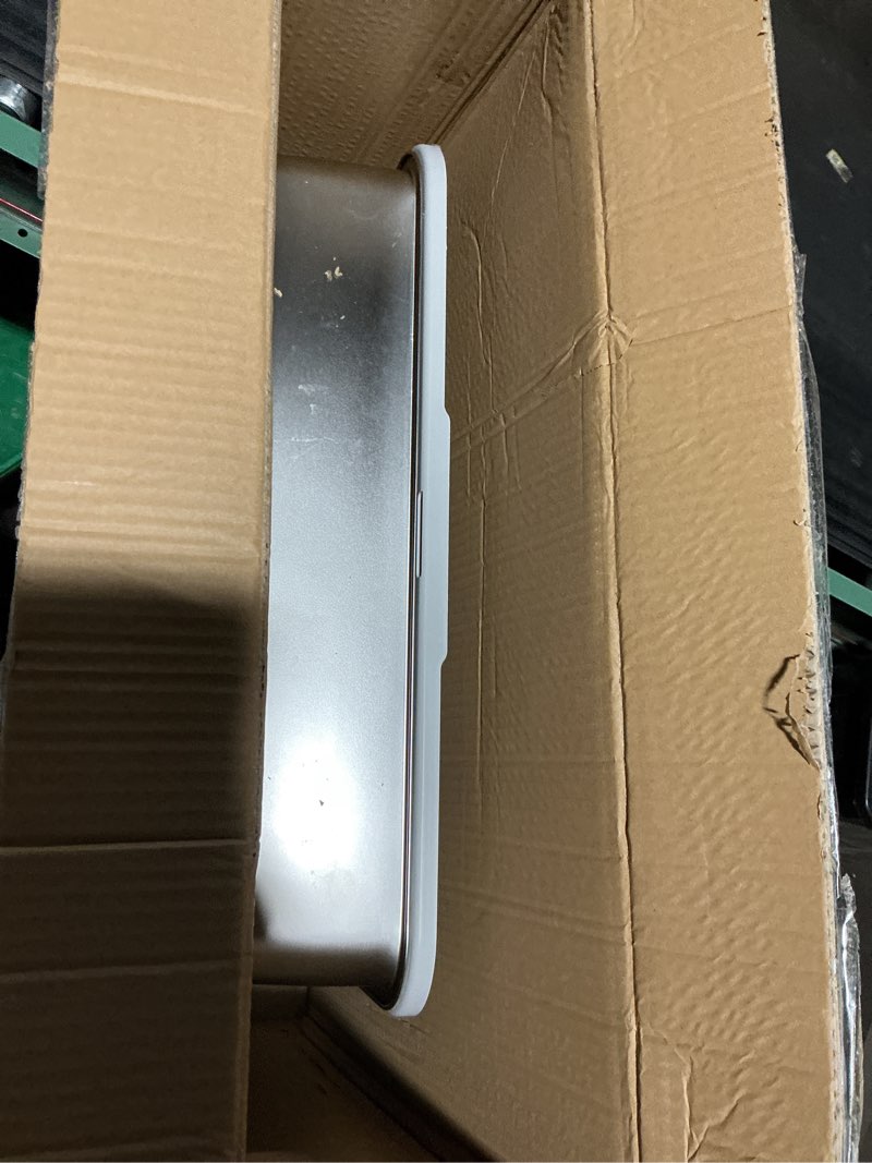 Condition photo showing Good Condition for Stainless Steel Litter Box Extra Large for Big Cats and Multi-Cats | Jumbo Extra Large Metal Cat Box with High Sided Lid, Anti-Urine Leakage, Non-Stick,Include Litter Scoop XXX-Large Silver Gray