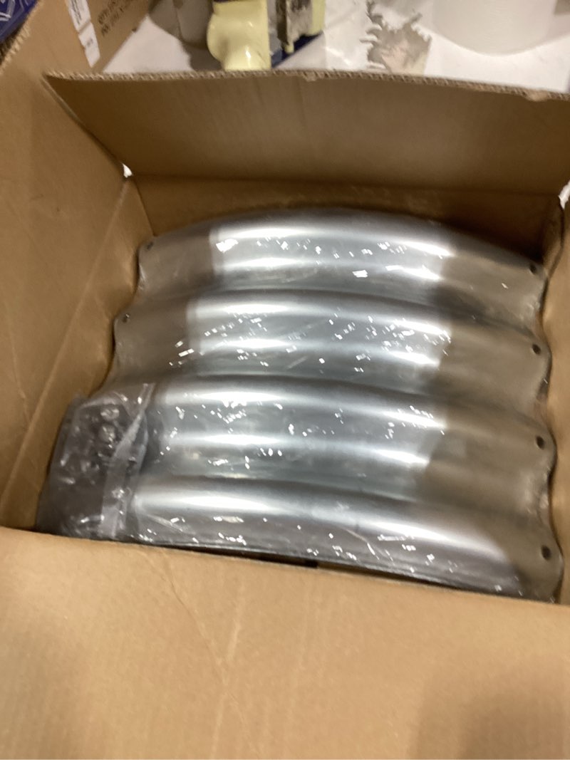 Condition photo showing New/Like New for Land Guard Galvanized Raised Garden Bed Kit, Galvanized Planter Raised Garden Boxes Outdoor, Round Large Metal Raised Garden Beds for Vegetables …… 2×2×1ft 1-silver