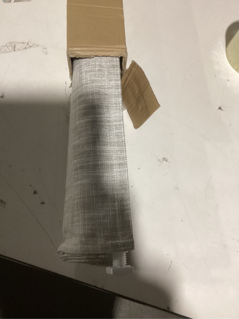 Condition photo showing Good Condition for no Drill Cordless Roman Shades for Windows, 46" W × 64" H - 100% Blackout - Linen - Beige 100% Blackout - Linen - Beige 46" W × 64" H