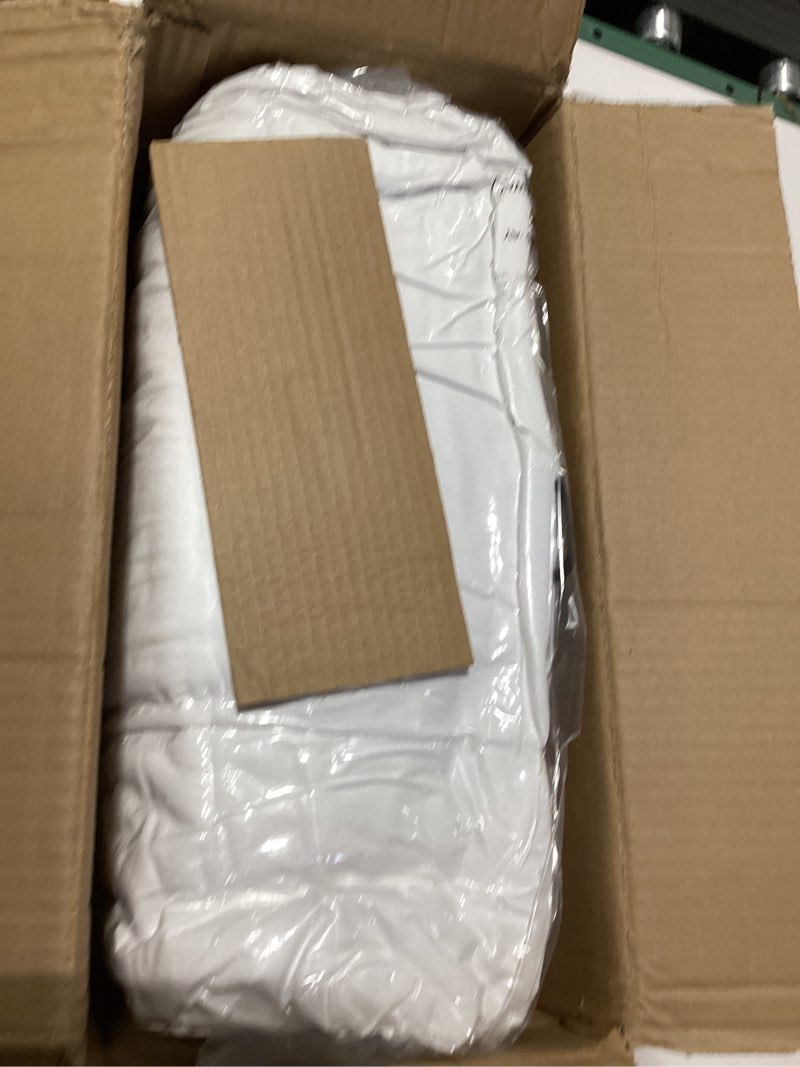 Condition photo showing As Is for Queen Mattress Topper - Extra Thick Mattress Pad Cover - Pillow Top with Soft Breathable Spiral Fiber Filling, 8-21 Inch Deep Pocket, Cooling, White White Queen