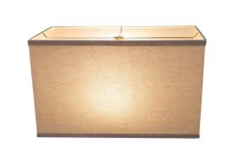 Aspen Creative 36004, Transitional Rectangular Hardback Shaped Spider Construction Lamp Shade in Lig