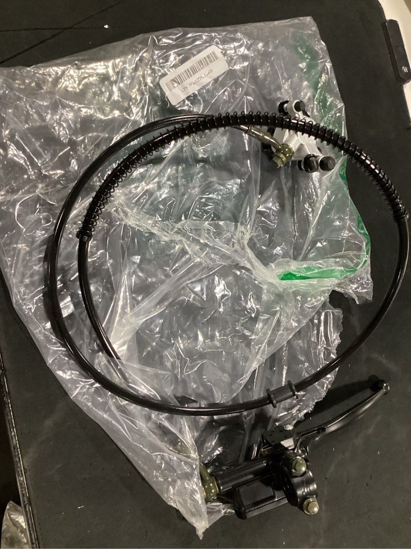 Condition photo showing Good Condition for holato 50 inch upgraded hydraulic brake master cylinder caliper system with brake pads for 97cc 2.8hp baja doodlebug dirt bug db30 blitz mini bike mini moto on left 7/8" handlebars parts (black)