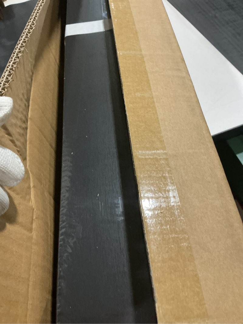 Condition photo showing New/Like New for upsimples Floating Shelves for Wall, 35.5 Inch Shelves for Decor Storage Set of 6, Wall Mounted Wood Shelf for Bedroom, Living Room, Bathroom, Kitchen, Long Picture Ledge Shelves, Black Black 35.5in