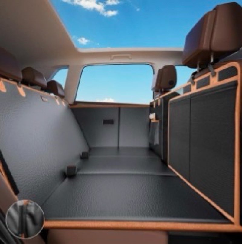 FURTIME Dog Car Seat Cover for Back Seat, Upgraded PU Leather Back Seat Extender with Hard Bottom Ho