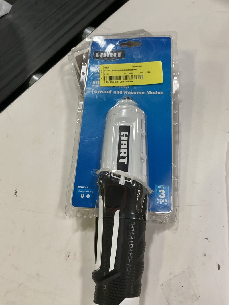 Condition photo showing Good Condition for hart 4-volt rechargeable screwdriver with philips and slotted bit