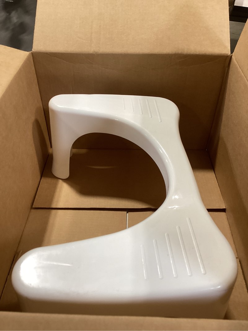 Condition photo showing Good Condition for squatty potty simple curve bathroom toilet stool 7" white