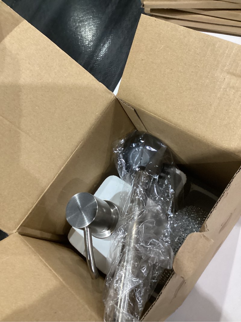 Condition photo showing Good Condition for Kitchen Dish Soap Dispenser with Sponge Holder&Brush Holder for Sink Organize Eco-Friendly Resin Hand Soap Sponge Dispenser 3 in 1 Hold 11oz Liquid Dish Soap,Scrubber for Bathroom-Brown&White