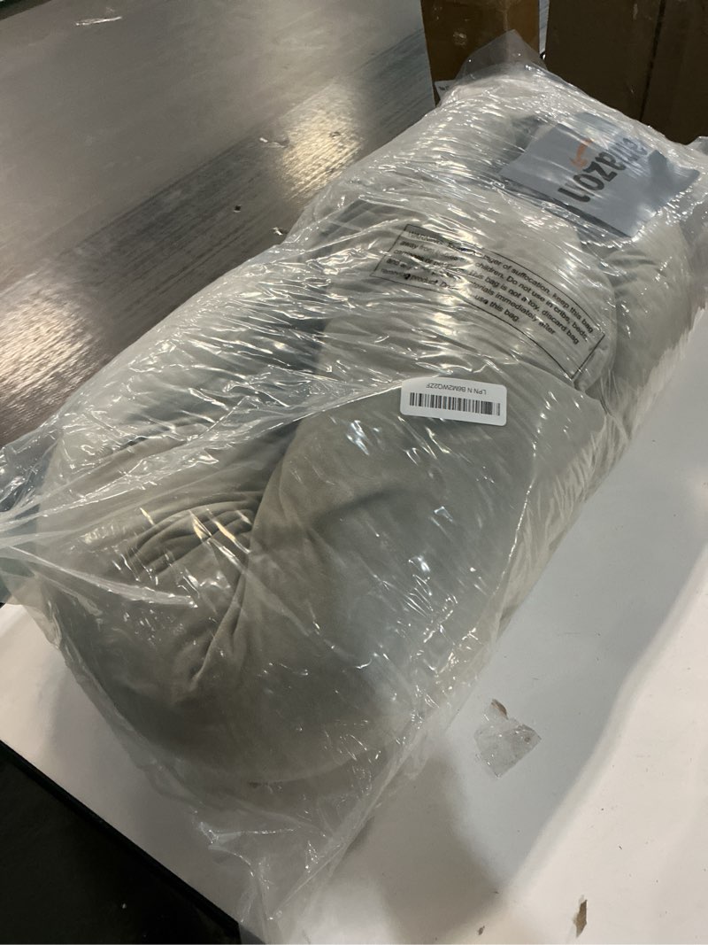 Condition photo showing Good Condition for Pregnancy Pillows for Sleeping, E Shaped Maternity Pillow for Pregnant Women with Adjustable Wedge Pillow, 48 Inch Full Body Memory Foam Pillow for Side Sleeping with Washable Cover, Grey Velvet E Shaped Pillow (48 Inch) Grey Velvet