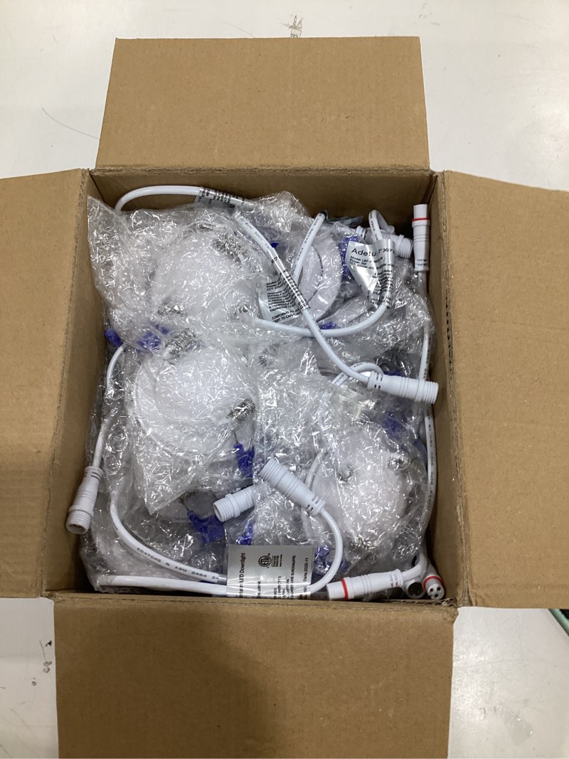 Condition photo showing Good Condition for adetu 2 inch 5cct gimbal led recessed lighting with junction box, 360°+90° adjustable recessed can lights, 2700k/3000k/3500k/4000k/5000k selectable, 5w eqv 50w, 550lm brightness - etl (white,12 pack) 12 pack white-2 inch