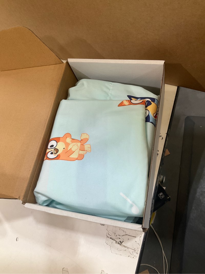 Condition photo showing Good Condition for jay franco window curtains for kids bedroom 4-piece drape set with 2 tiebacks, blue - bluey & bingo, 42" w x 84" l (pack of 2) blue - bluey & bingo 42"w x 84"l (pack of 2)